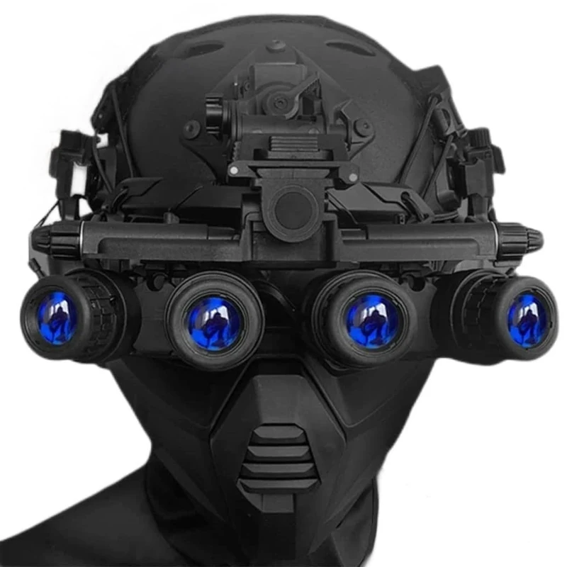 Tactical Helmet Pro Kit,Aluminum Alloy NVG Bracket Telescope Model Rechargeable Flashlight Mount Charging Case For Professional Military Training Airsoft Paintball Events