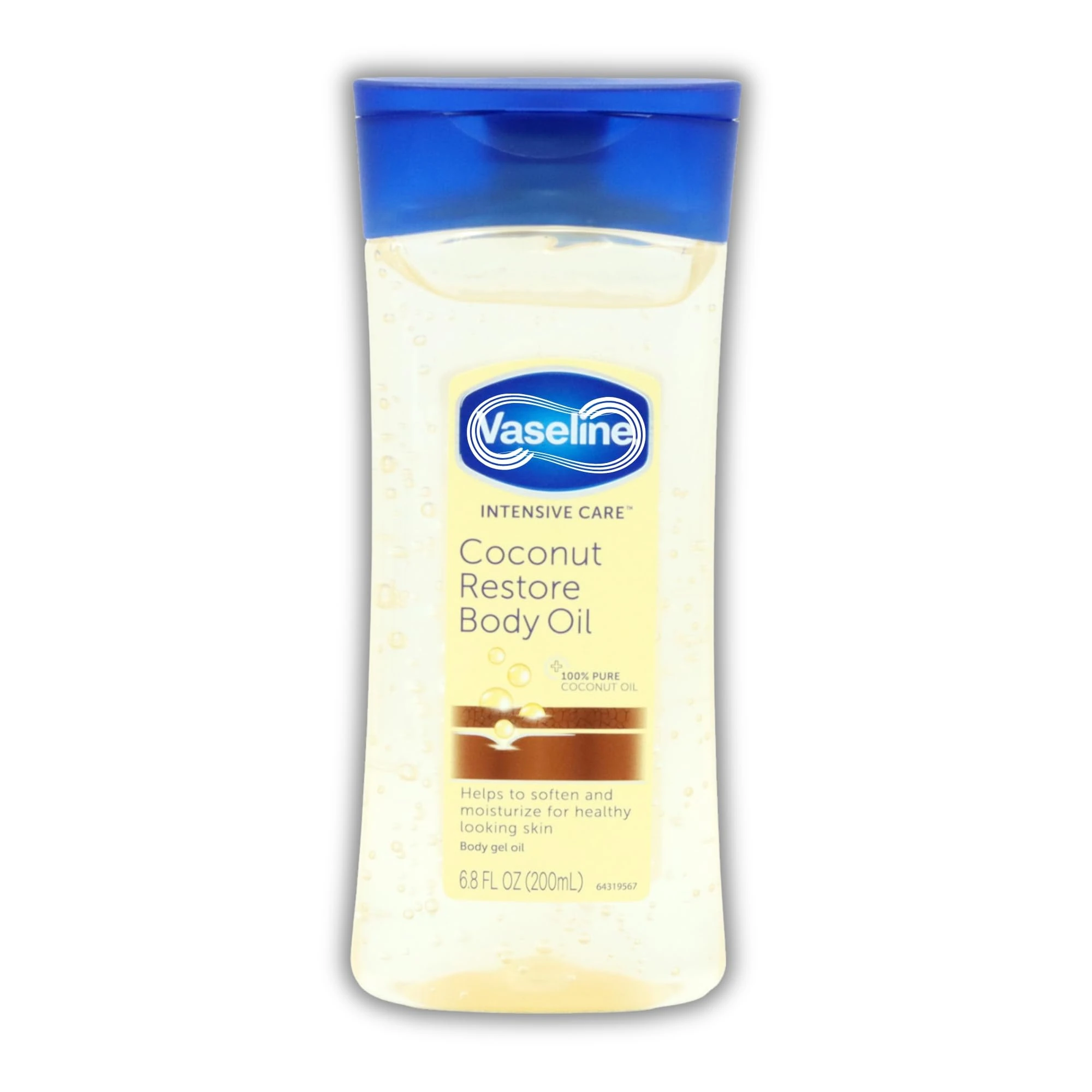 Coconut Restore Body Oil Gel, 200ml – 100% Pure Coconut Oil Infused – Moisturising Body Oil for Dry Skin – After Shower, Fast Absorbing & Non-Greasy