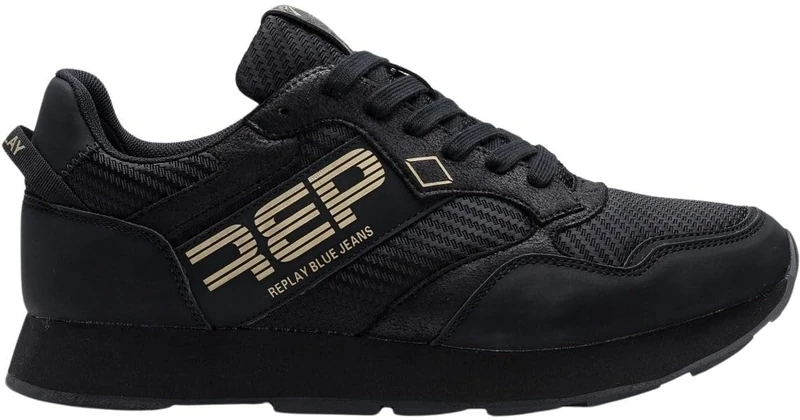 Replay Men's GMS68 Trainers, 003 Black, 43 EU