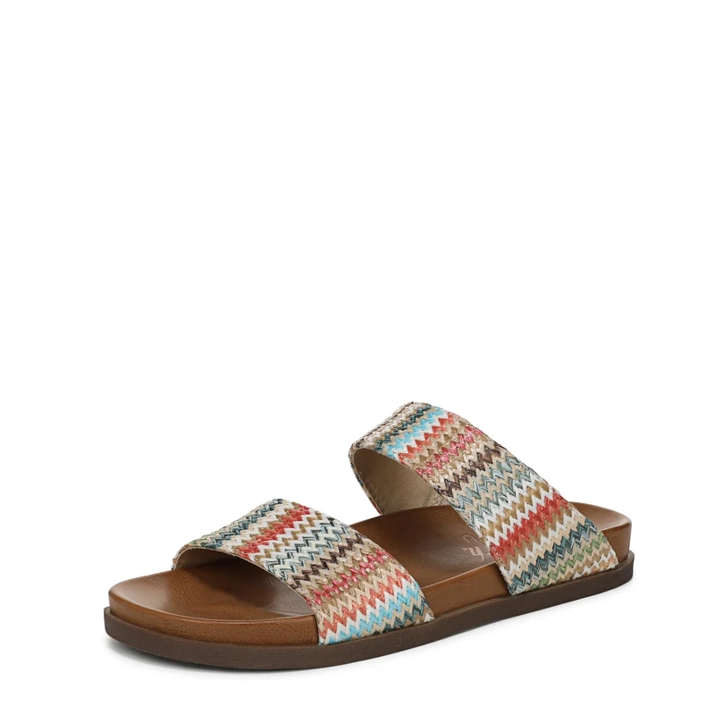 Blowfish Malibu Women's Leah Flat Slide Sandal, Multi, Medium Fit, UK 4