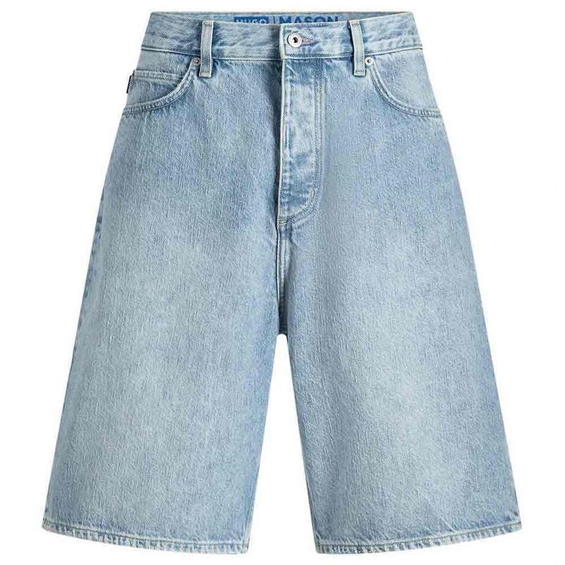 Hugo Men's Denim Shorts, Turquoise/Aqua 449, 33