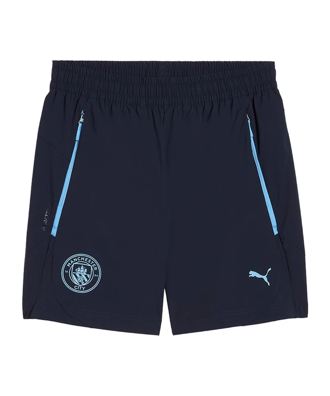 PUMA Manchester City FC Men's Pumatech Shorts 25/26, Blue (Deep Navy x Team Light Blue), XL