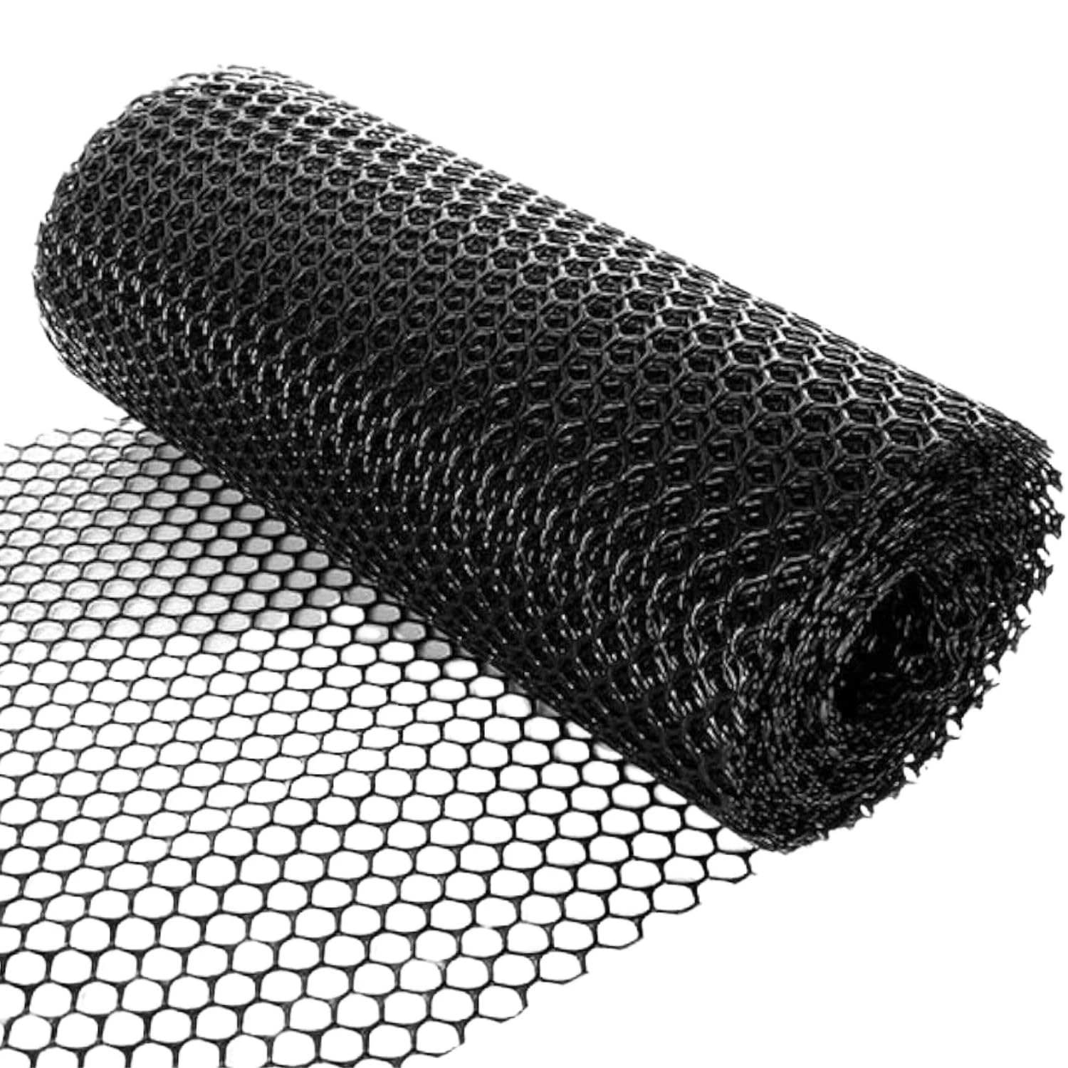 Grass Reinforcement Protection Mesh Roll - Heavy Duty 460gsm Flexible Black Plastic - Easy Cut - For Car Parking, Paths, Playgrounds (1M X 10M)