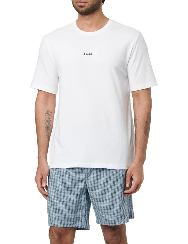 BOSS Men's Pyjama Set, Light/Pastel Blue 451, S - Image 1