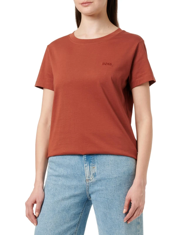 BOSS Women's T-Shirt, Dark Red 604, XL