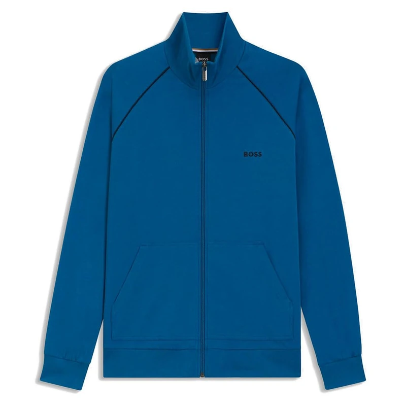 BOSS Men's Loungewear Jacket, Open Blue 462, L