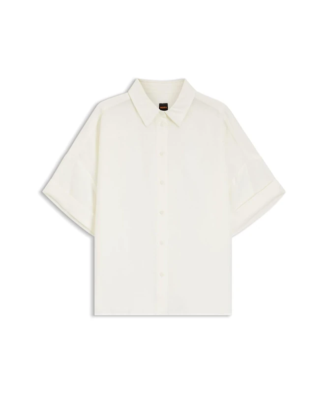 BOSS Women's Blouse, Open White 118, 6