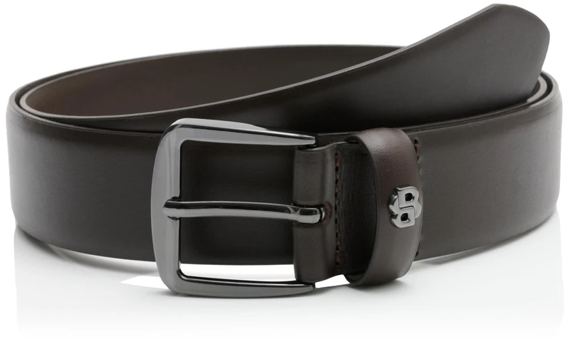 BOSS Men's Belt, Dark Brown 202, 100 cm