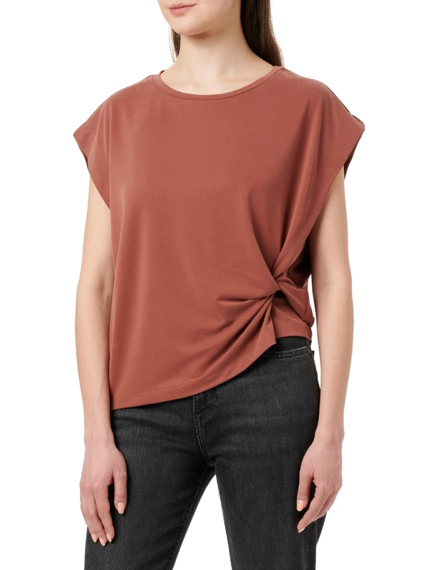 BOSS Women's T-Shirt, Dark Red 604, L
