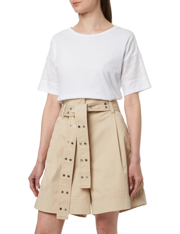 BOSS Women's Shorts_Flat, Open Beige 287, 16