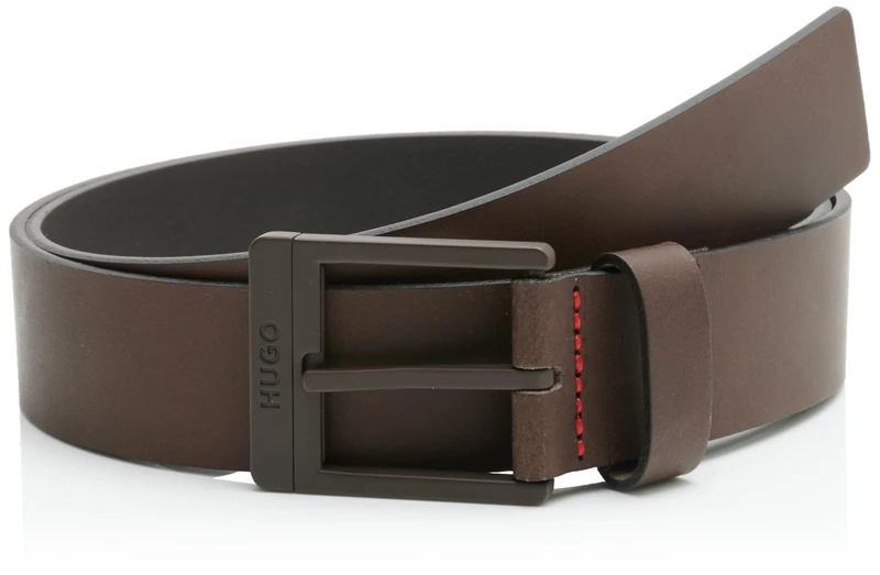 Hugo Men's Belt, Dark Brown 209, 80 cm