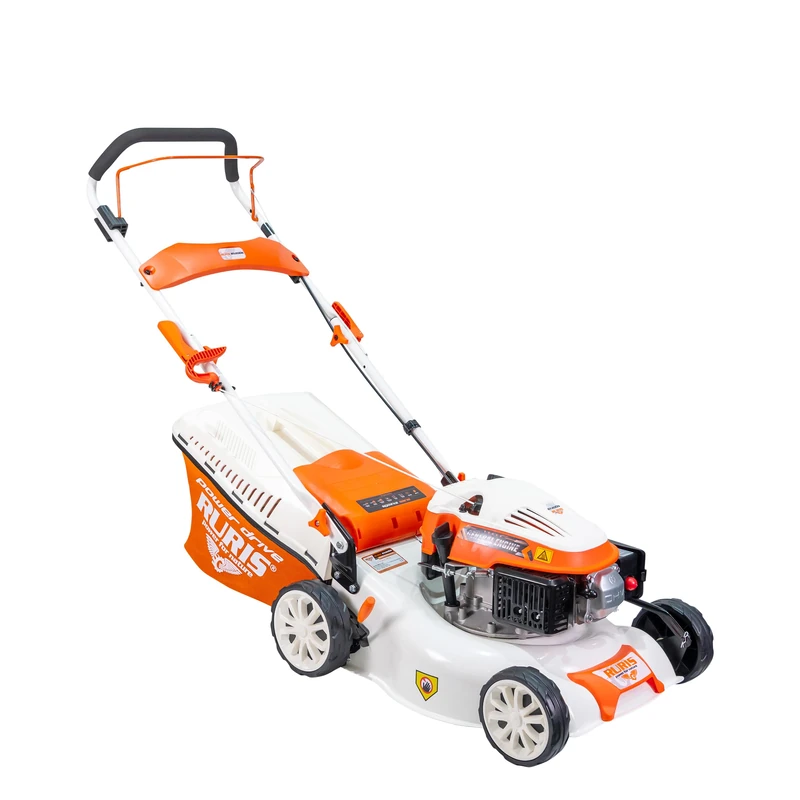 RURIS RX200S Thermal Lawnmower, 2.7 CV, 42 cm, Bag 45L, 3 in 1: Collecting, Rear Ejection, Mulching, Steel Chassis, Adjustable Height 25-75 mm