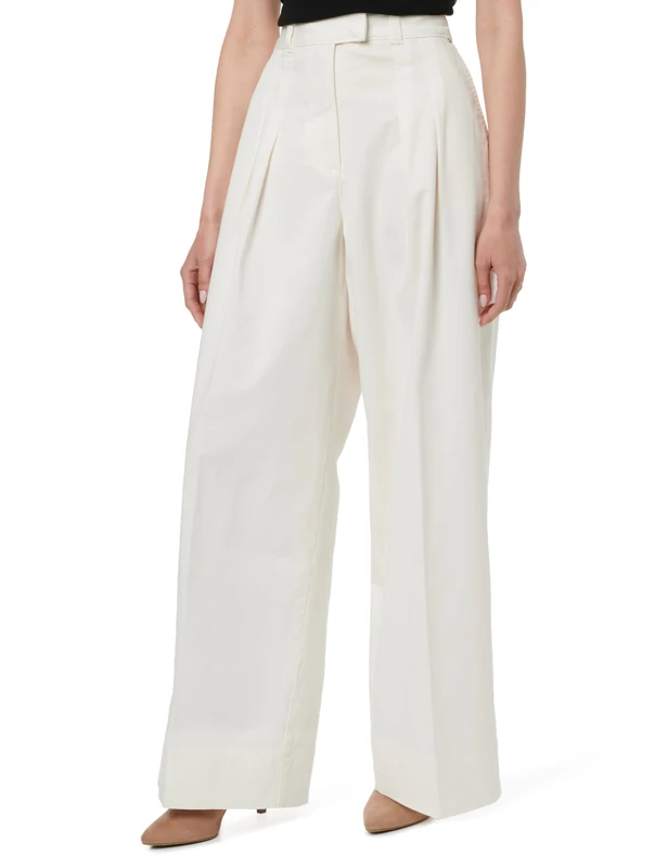 BOSS Women's Trousers_Flat, Open White 118, 6