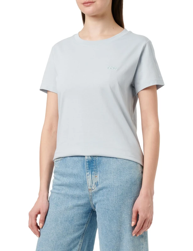 BOSS Women's T-Shirt, Open Blue 463, S