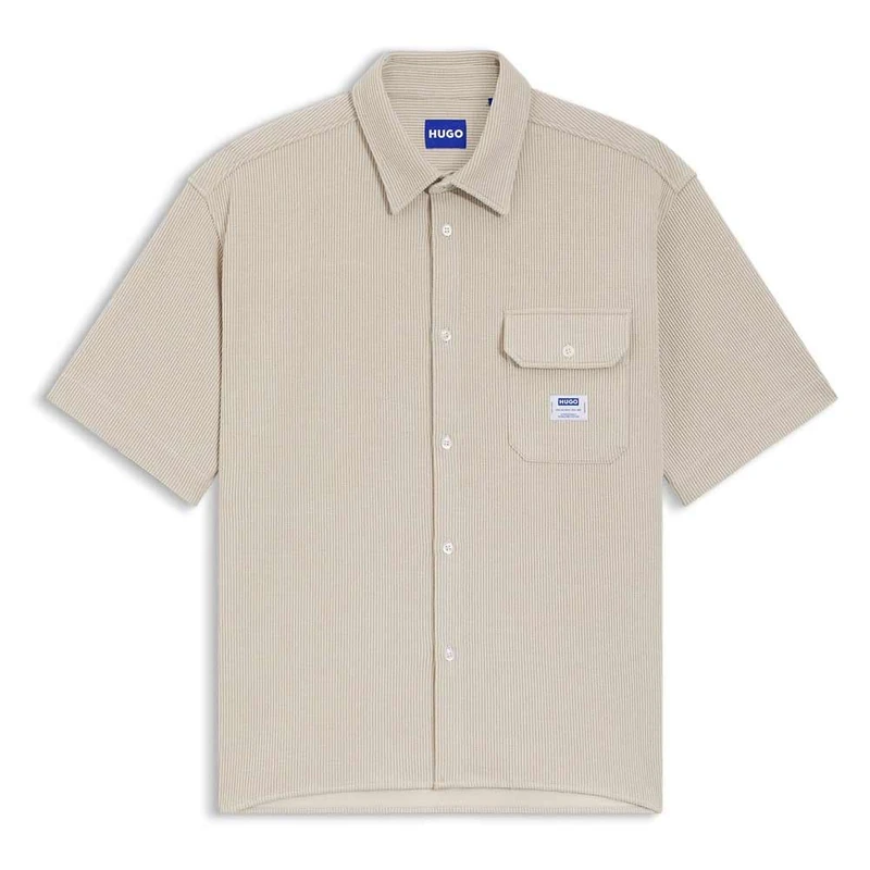 Hugo Men's Shirt, Open White 121, XL