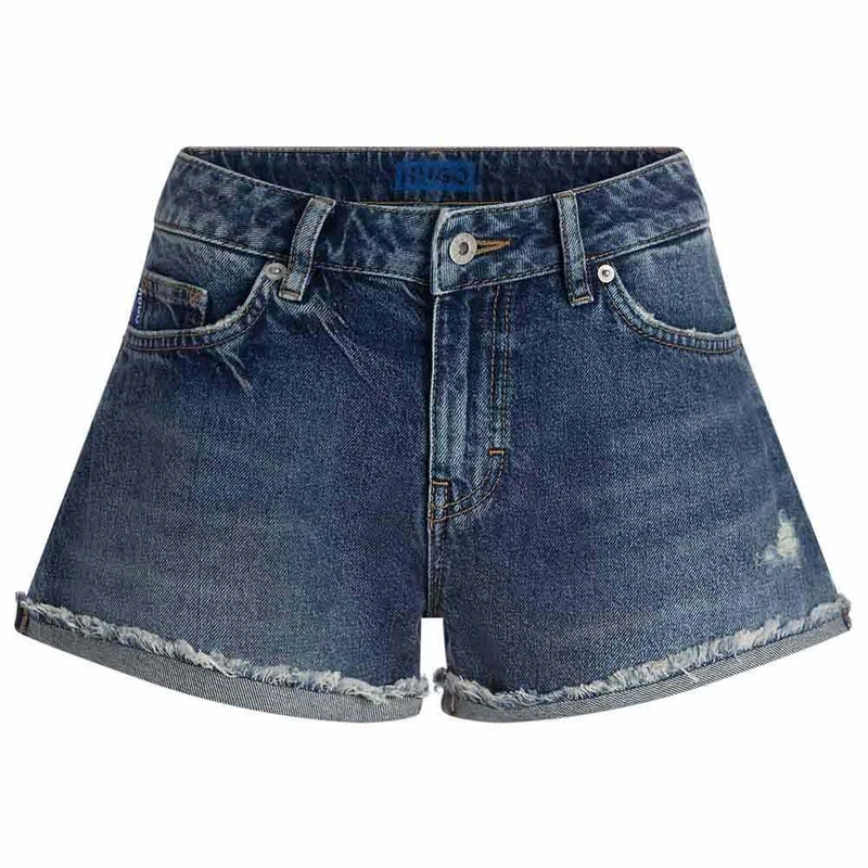 Hugo Women's Denim Shorts, Medium Blue 428, 26