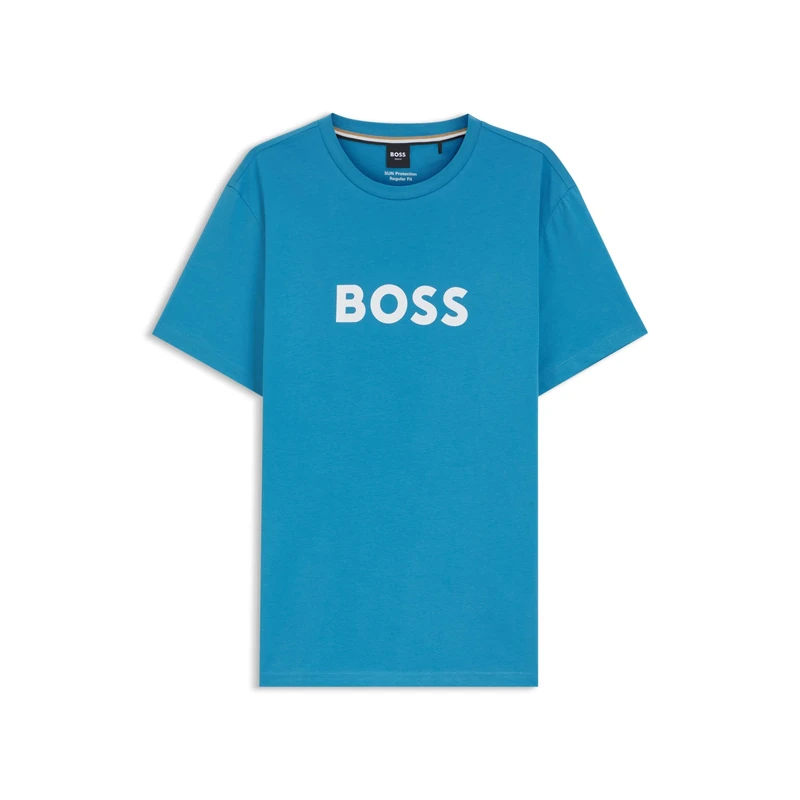 BOSS Men's Beach T-Shirt, Turquoise/Aqua 445, XL