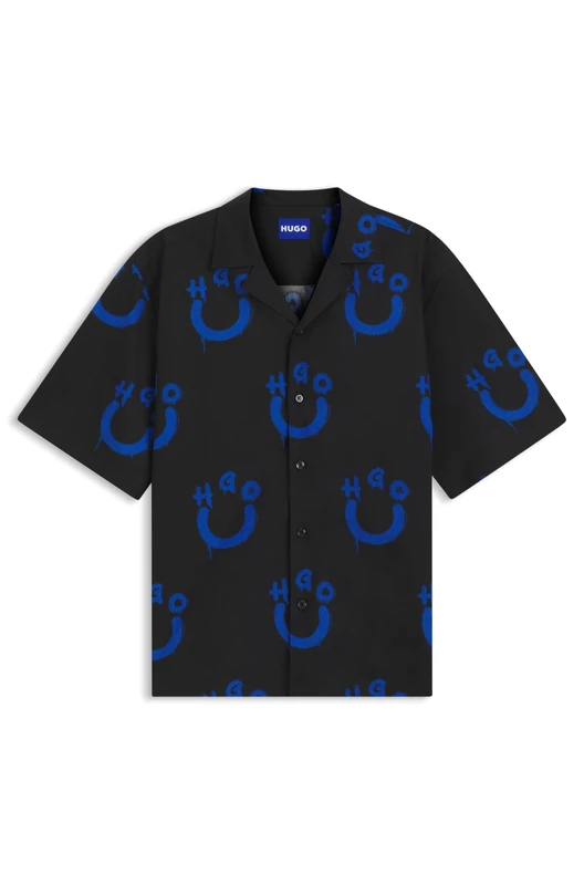 Hugo Men's Shirt, Black 001, XL