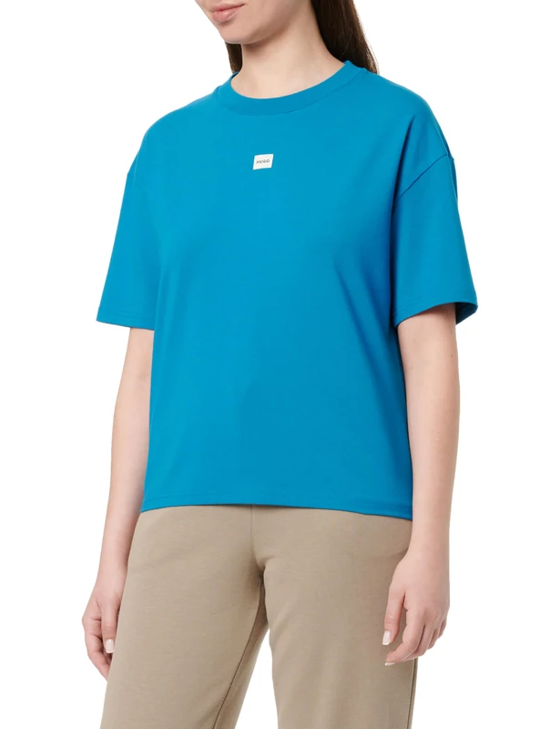 Hugo Women's Loungewear T-Shirt, Bright Blue 430, XL