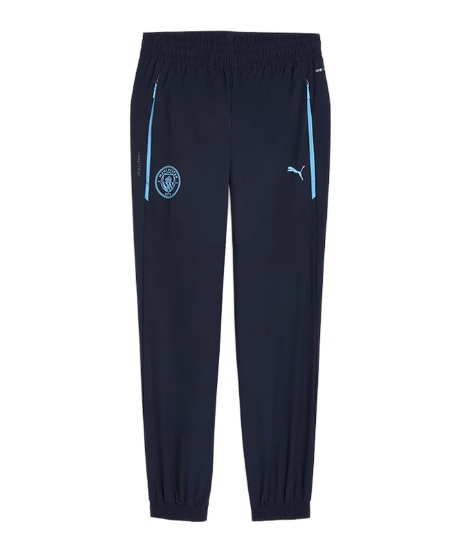 PUMA Manchester City FC Men's Pumatech Pants 25/26, Blue (Deep Navy x Team Light Blue), s - Image 1