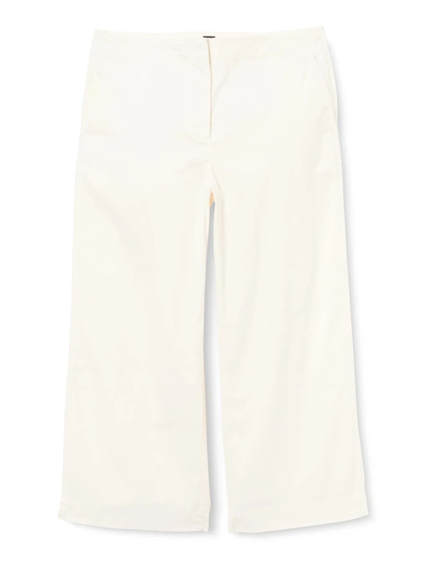 BOSS Women's Trousers_Flat, Open White 118, 8