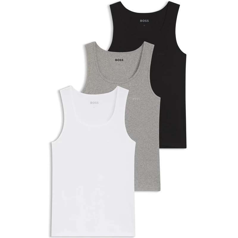 BOSS Mens Ribclassic 102717 White/Grey/Black XL - Image 1