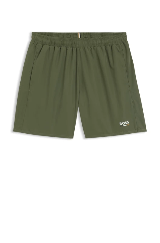 BOSS Men's Swim Shorts, Open Green 350, L