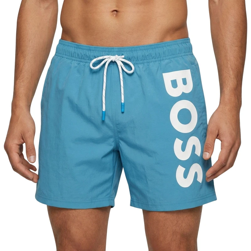 BOSS Octopus Men's Swimming Trunks Swimwear, Turquoise/Aqua 445, M