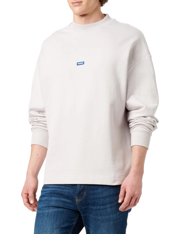HUGO Men's Sweatshirt, Light/Pastel Purple 535, XXL