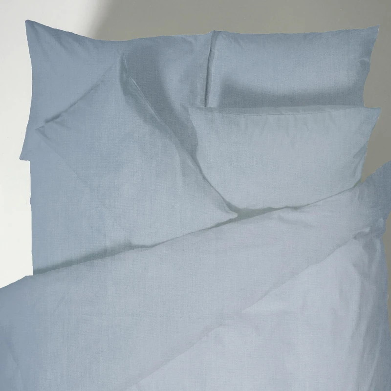 Bianca Plain Dyed Denim Duvet Cover 240 x 220 cm + 65 x 65 cm (2) - Image 1