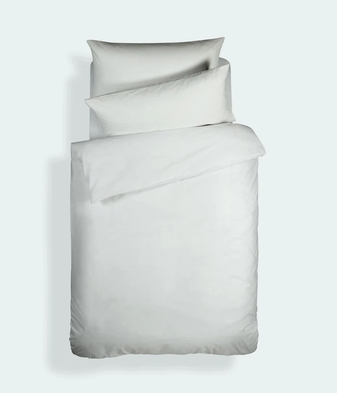 Bianca Plain Dyed White Duvet Cover Set 140 x 220 cm + 65 x 65 cm - Image 1