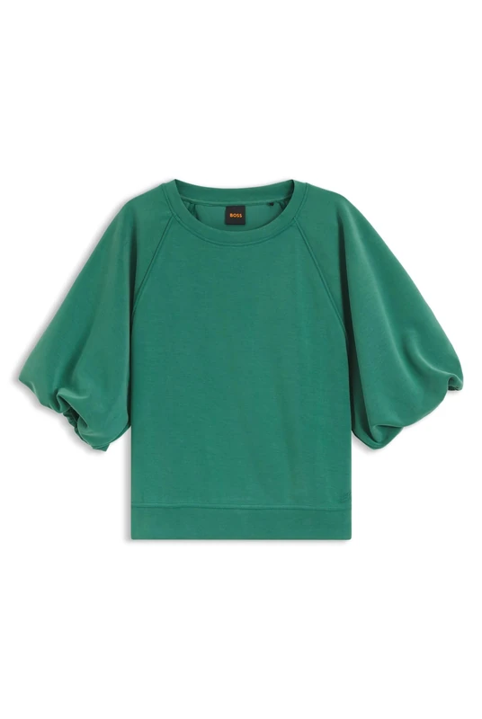 BOSS Oversized-fit Sweatshirt With Short Balloon Sleeves - Image 1