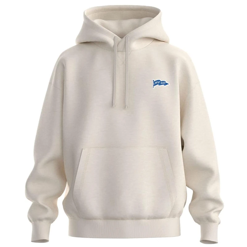 HUGO Men's Sweatshirt, Open White 121, M
