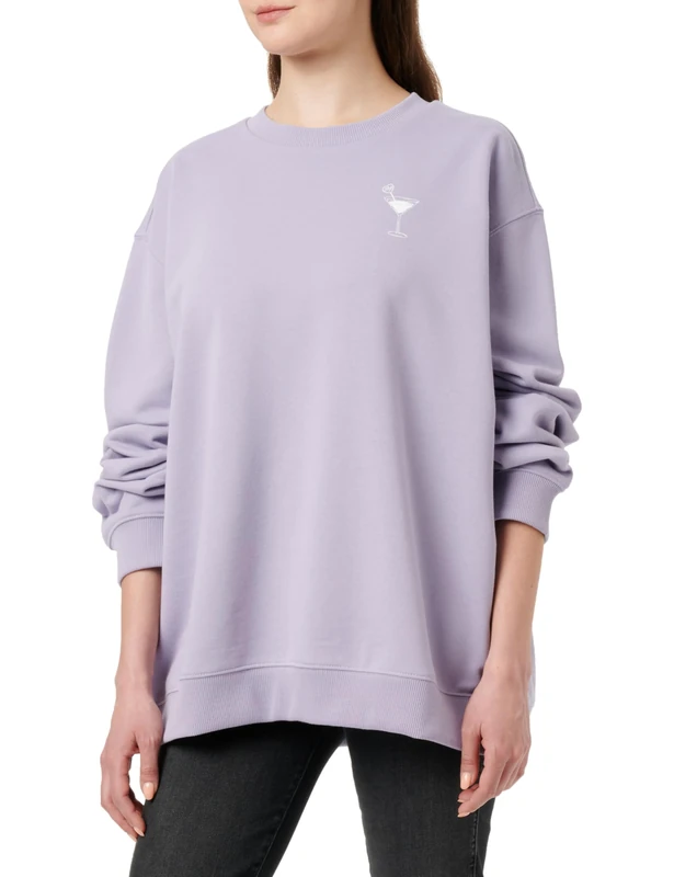 HUGO Women's Sweatshirt, Bright Purple 521, XS