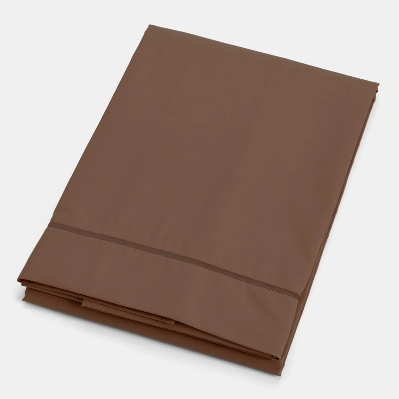 Plain Dyed Deep Taupe Flat Sheet 240 x 280 cm