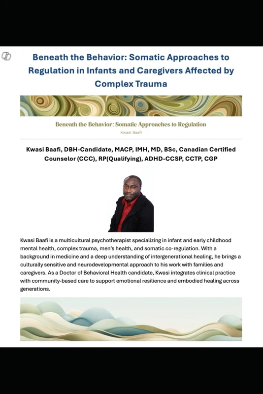 Beneath the Behavior: Somatic Approaches to Regulation in Infants and Caregivers Affected by Complex Trauma