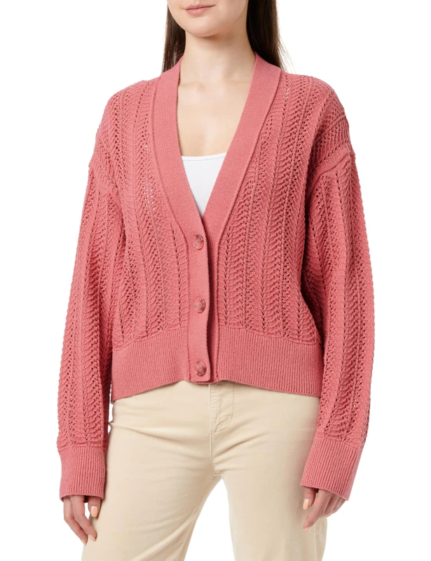 BOSS Women's Knitted Cardigan, Medium Red 610, L