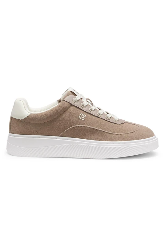 Sneakers Aus Veloursleder Mit Stack-Logo Light Brown
