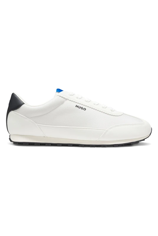HUGO Mens Jared Runn Textured-Fabric Trainers with Star Detail Size 12