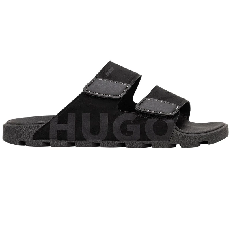 Hugo Men's Evander_Sand_mfpu 10274245 01Slip-On Trainers, Black, 9 UK
