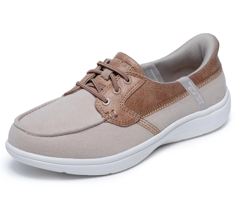 Skechers Women's Slip-On Boat Shoes - On-the-GO Flex Radiant Sandy Canvas Sneakers
