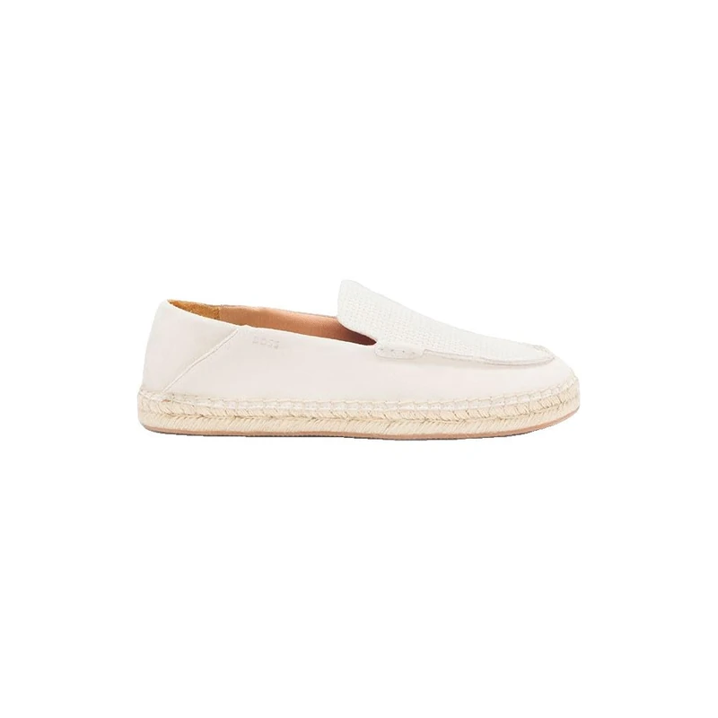 BOSS Men's Madeira_mocc_sdwv 10260400 01 Loafers, Open White, 8 UK