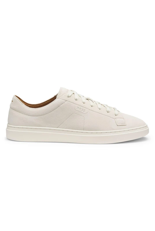 BOSS Mens Kieran Tenn Suede Trainers with Embossed Logo Size 9 - Image 1