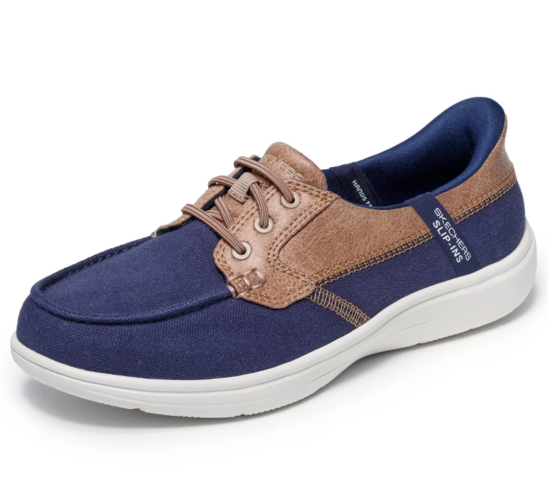 Skechers Women's Slip-On Boat Shoes - On-The-GO Flex Radiant Sandy Canvas Sneakers
