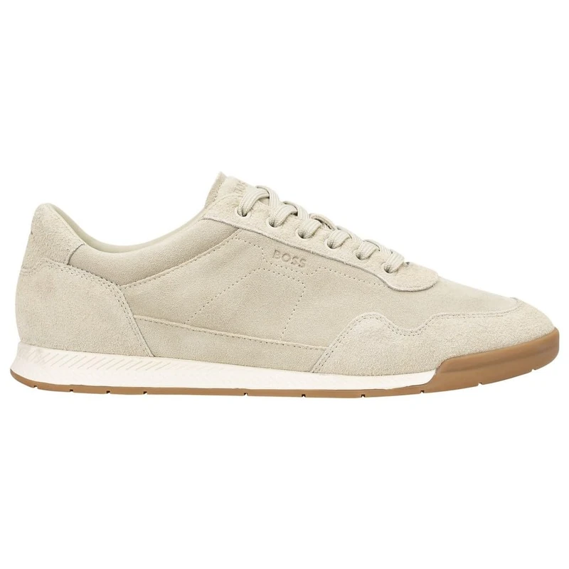 BOSS Men's Nitan_Lowp_sdhsd 10274428 01 Low-Profile Trainers, Light Beige, 7 UK - Image 1