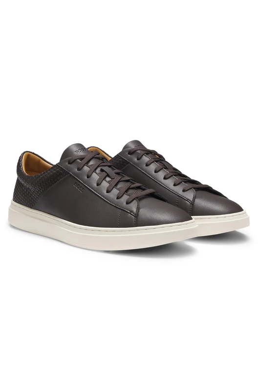 BOSS Men's Kieran_Tenn_lwvpu 10275985 01 Tennis Trainers, Dark Brown, 9 UK