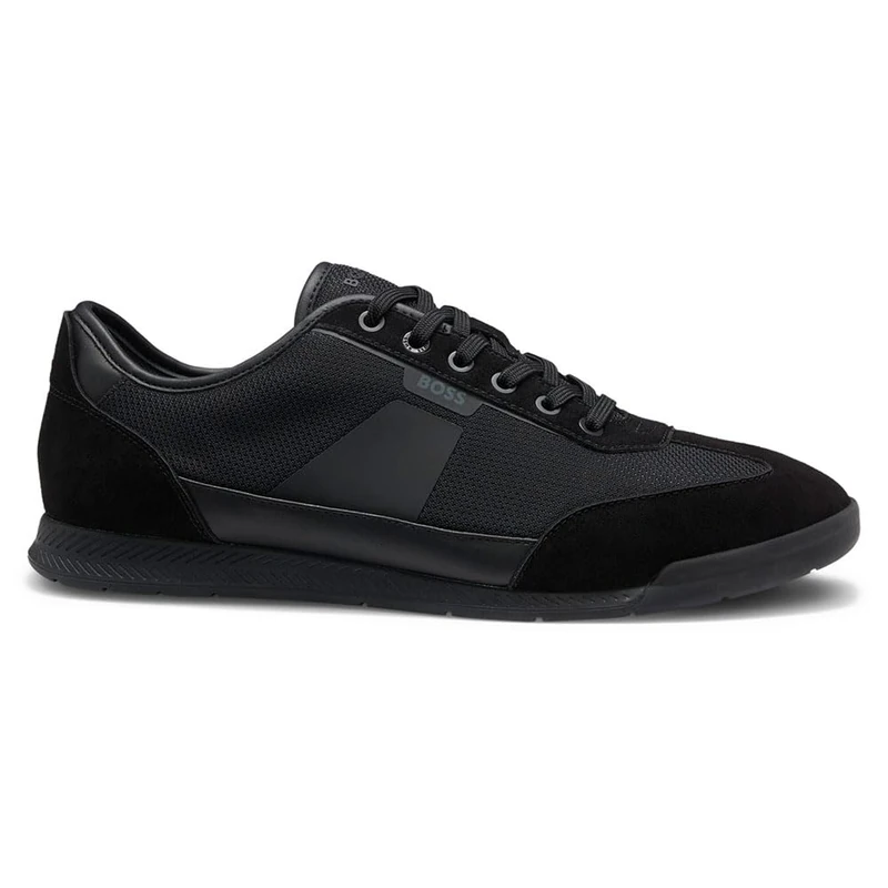 BOSS Men's Nitan_Lowp_txmx 10280114 01 Low Profile Trainers, Black, 6 UK