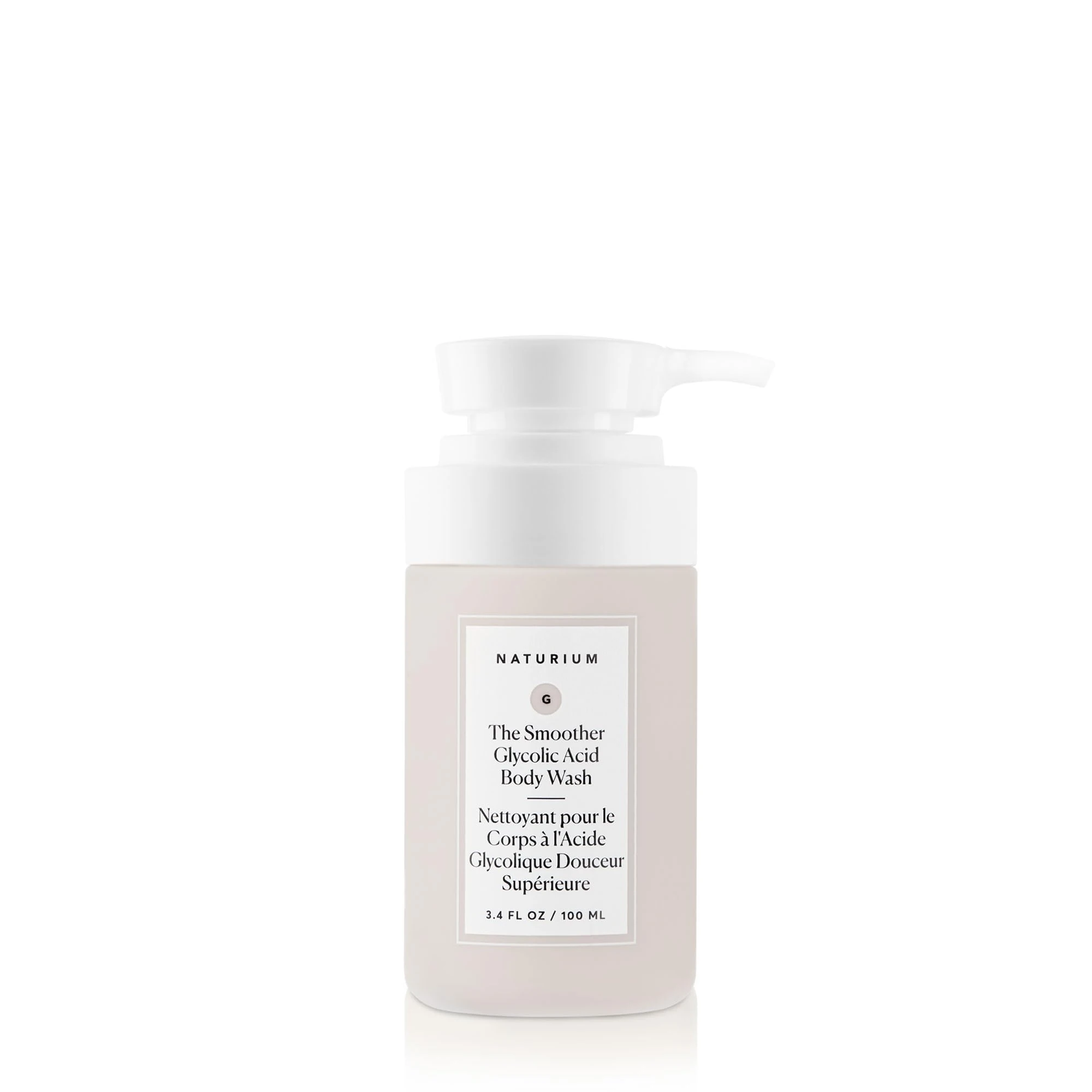 Naturium The Smoother Glycolic Acid Exfoliating Body Wash, Soft & Smoothing Cleanser - Mini