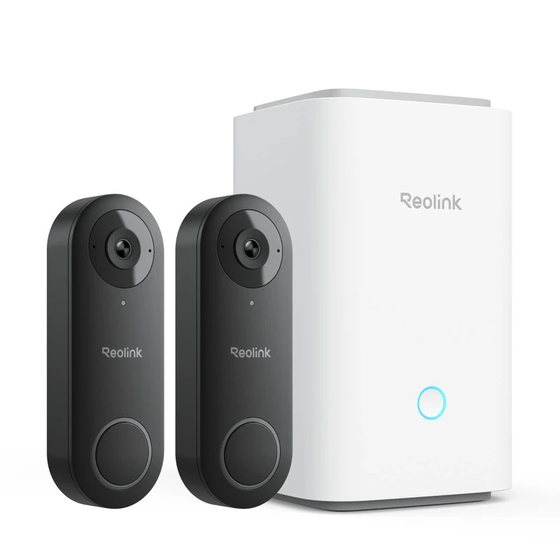 Reolink 2K Battery Video Doorbell with Home Hub, Wireless Dual-Band 2.4/5GHz Wi-Fi, 1:1 Head-to-Toe View, Package/Person/Vehicle Detection, Video Call, 64GB Local Storage, No Monthly Fee