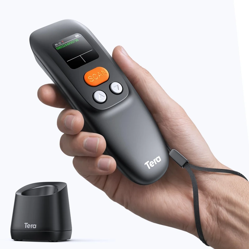 Tera 1600 Portable Barcode Scanner - 1D 2D QR Bluetooth 2.4G